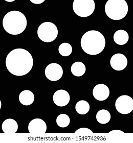 Circles seamless pattern. Random dots background texture. Vintage design.