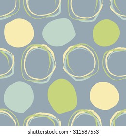 Circles Seamless pattern. Vector retro of ovals. Vintage abstract ornament Rings and hoop.
