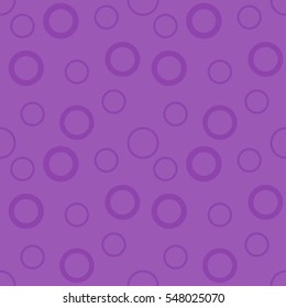 Circles seamless purple pattern. Modern stylish texture. Repeating or looping abstract trendy outline circles background. Vector Illustration.