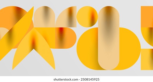 Circles, semi circles, squares and round shapes mosaic techno art. Vector Illustration For Wallpaper, Banner, Background, Card, Book Illustration, landing page