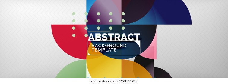 Kreise und Halbkreise abstrakter Hintergrund, Kreis-Design Business-Vorlage. Vektorgrafik