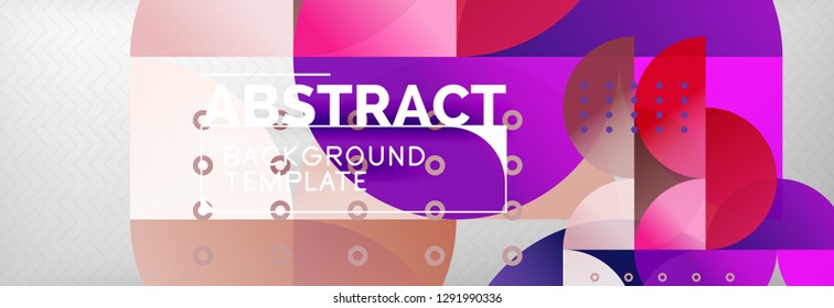 Circles and semicircles abstract background, circle design business template. Vector illustration