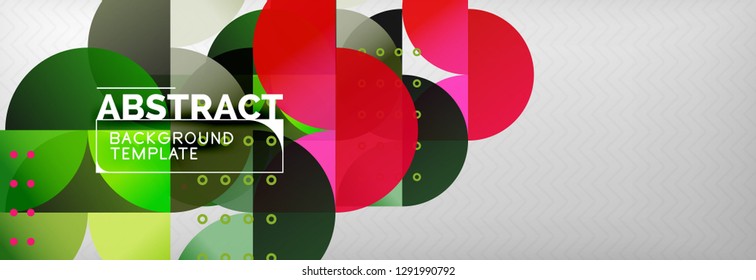 Circles and semicircles abstract background, circle design business template. Vector illustration