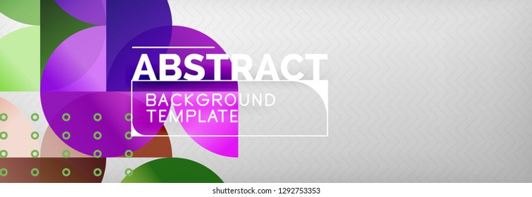 Circles and semicircles abstract background, circle design business template. Vector illustration