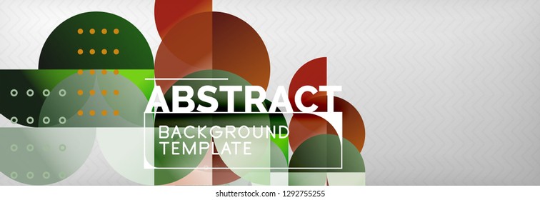 Circles and semicircles abstract background, circle design business template. Vector illustration