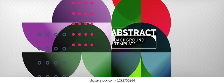 Kreise und Halbkreise abstrakter Hintergrund, Kreis-Design Business-Vorlage. Vektorgrafik