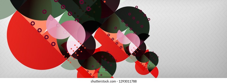 Circles and semicircles abstract background, circle design business template. Vector illustration
