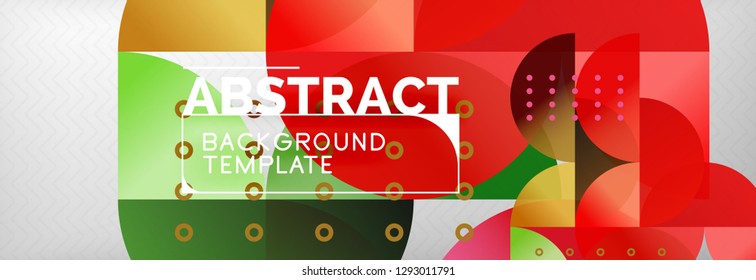 Circles and semicircles abstract background, circle design business template. Vector illustration