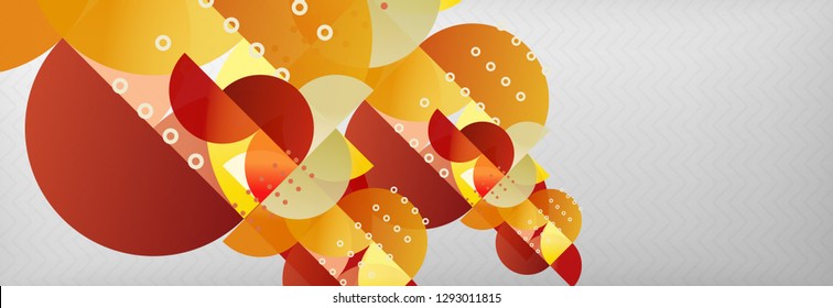 Círculos y semicírculos de fondo abstracto, plantilla de negocio de diseño de círculo. Ilustración del vector
