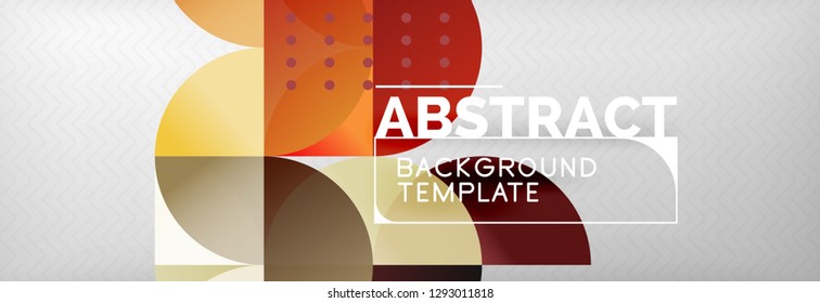 Circles and semicircles abstract background, circle design business template. Vector illustration