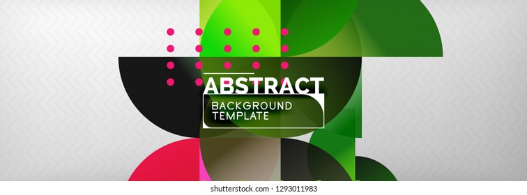Círculos y semicírculos de fondo abstracto, plantilla de negocio de diseño de círculo. Ilustración del vector