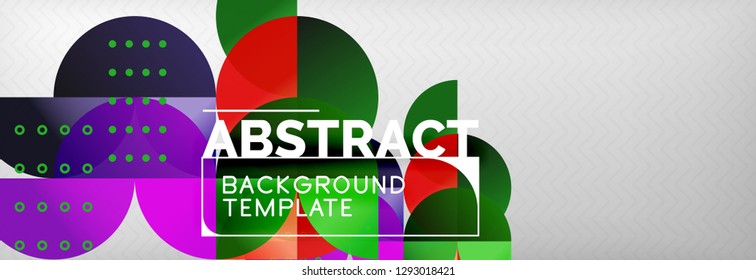 Círculos y semicírculos de fondo abstracto, plantilla de negocio de diseño de círculo. Ilustración del vector
