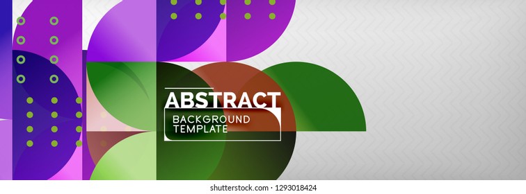 Círculos y semicírculos de fondo abstracto, plantilla de negocio de diseño de círculo. Ilustración del vector