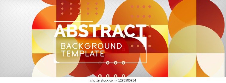 Circles and semicircles abstract background, circle design business template. Vector illustration