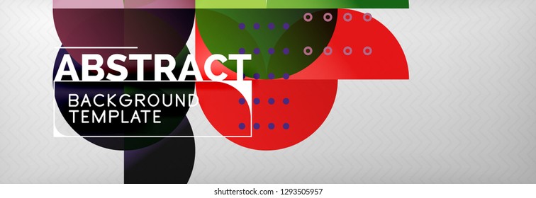 Circles and semicircles abstract background, circle design business template. Vector illustration