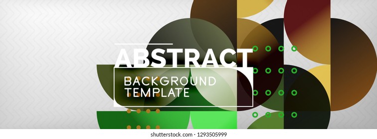 Círculos y semicírculos de fondo abstracto, plantilla de negocio de diseño de círculo. Ilustración del vector