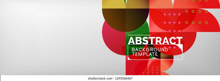 Círculos y semicírculos de fondo abstracto, plantilla de negocio de diseño de círculo. Ilustración del vector