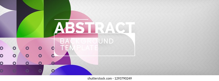 Circles and semicircles abstract background, circle design business template. Vector illustration