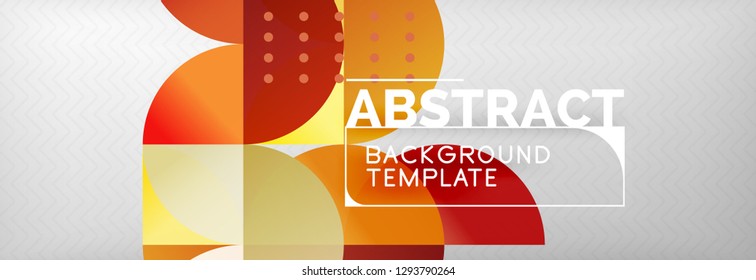 Circles and semicircles abstract background, circle design business template. Vector illustration