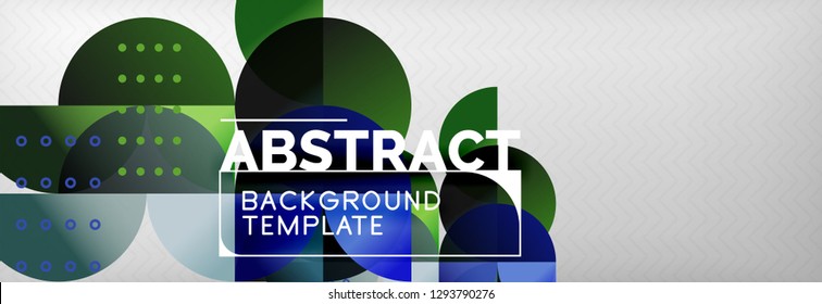 Círculos y semicírculos de fondo abstracto, plantilla de negocio de diseño de círculo. Ilustración del vector