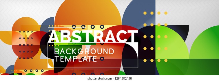 Círculos y semicírculos de fondo abstracto, plantilla de negocio de diseño de círculo. Ilustración del vector