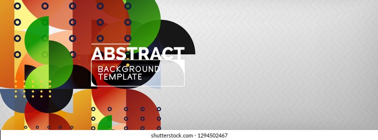 Circles and semicircles abstract background, circle design business template. Vector illustration