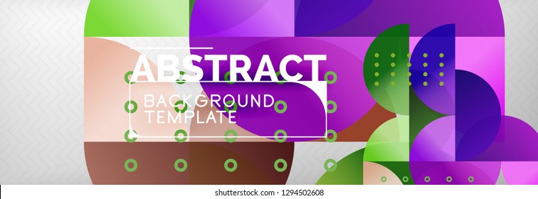Circles and semicircles abstract background, circle design business template. Vector illustration