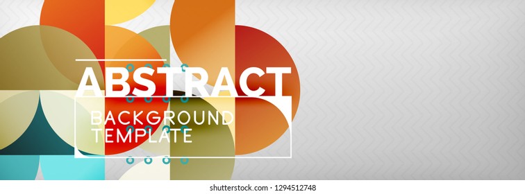 Círculos y semicírculos de fondo abstracto, plantilla de negocio de diseño de círculo. Ilustración del vector