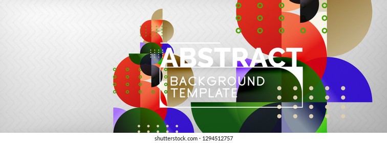 Kreise und Halbkreise abstrakter Hintergrund, Kreis-Design Business-Vorlage. Vektorgrafik