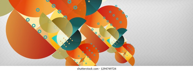 Kreise und Halbkreise abstrakter Hintergrund, Kreis-Design Business-Vorlage. Vektorgrafik