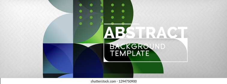 Circles and semicircles abstract background, circle design business template. Vector illustration
