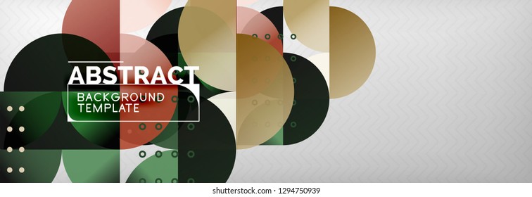Circles and semicircles abstract background, circle design business template. Vector illustration