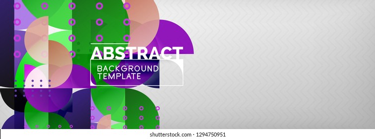 Circles and semicircles abstract background, circle design business template. Vector illustration