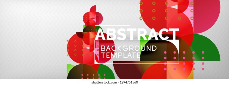 Circles and semicircles abstract background, circle design business template. Vector illustration