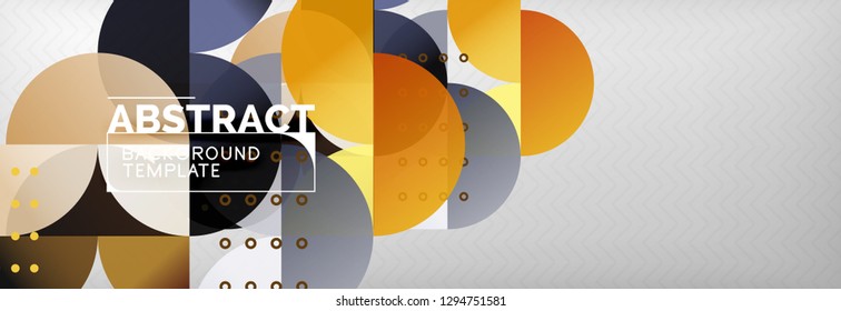 Kreise und Halbkreise abstrakter Hintergrund, Kreis-Design Business-Vorlage. Vektorgrafik