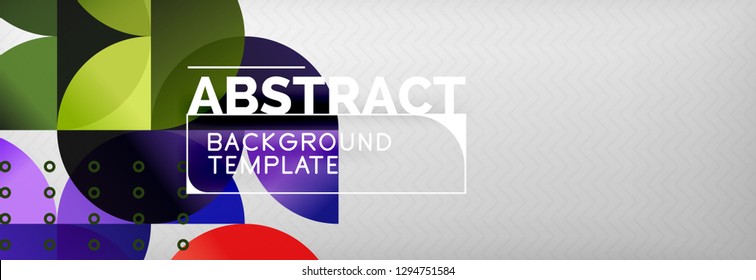 Circles and semicircles abstract background, circle design business template. Vector illustration