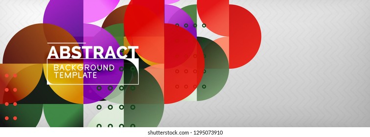 Circles and semicircles abstract background, circle design business template. Vector illustration