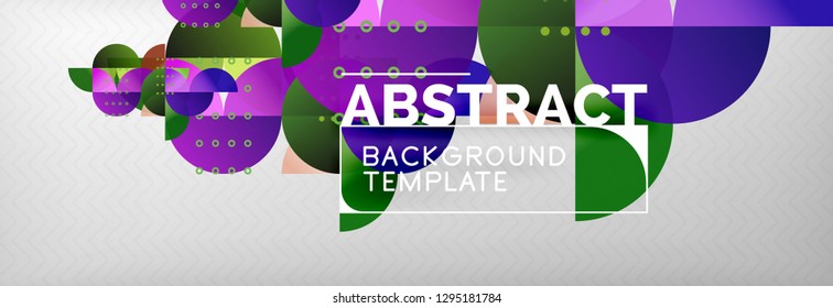 Circles and semicircles abstract background, circle design business template. Vector illustration