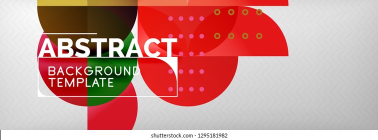 Circles and semicircles abstract background, circle design business template. Vector illustration