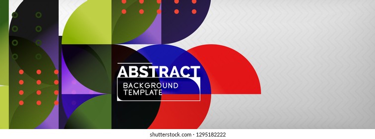 Círculos y semicírculos de fondo abstracto, plantilla de negocio de diseño de círculo. Ilustración del vector
