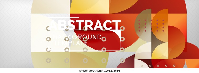 Círculos y semicírculos de fondo abstracto, plantilla de negocio de diseño de círculo. Ilustración del vector