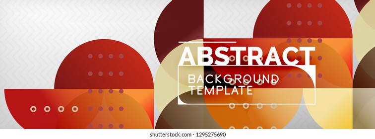 Círculos y semicírculos de fondo abstracto, plantilla de negocio de diseño de círculo. Ilustración del vector