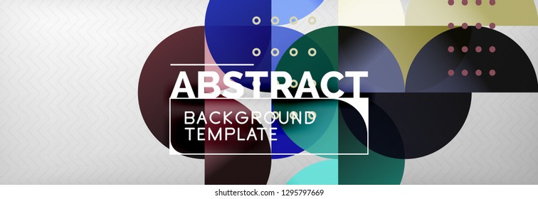 Círculos y semicírculos de fondo abstracto, plantilla de negocio de diseño de círculo. Ilustración del vector
