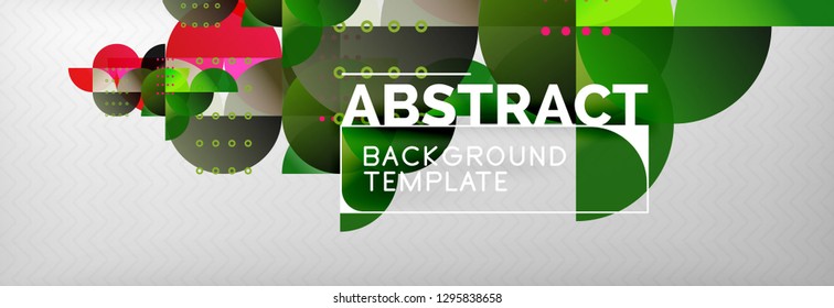 Kreise und Halbkreise abstrakter Hintergrund, Kreis-Design Business-Vorlage. Vektorgrafik
