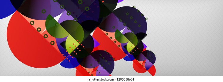 Círculos y semicírculos de fondo abstracto, plantilla de negocio de diseño de círculo. Ilustración del vector