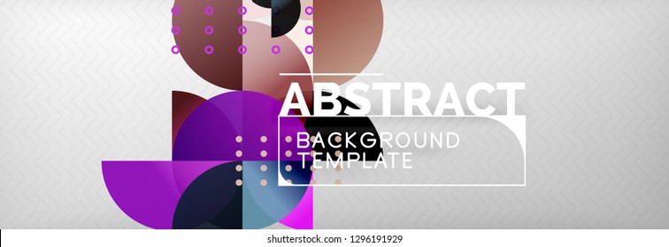 Circles and semicircles abstract background, circle design business template. Vector illustration