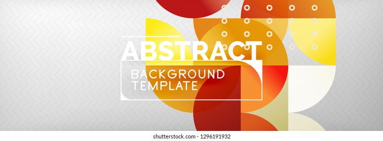 Circles and semicircles abstract background, circle design business template. Vector illustration