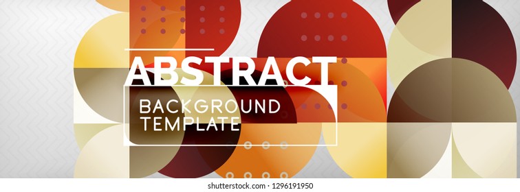 Círculos y semicírculos de fondo abstracto, plantilla de negocio de diseño de círculo. Ilustración del vector