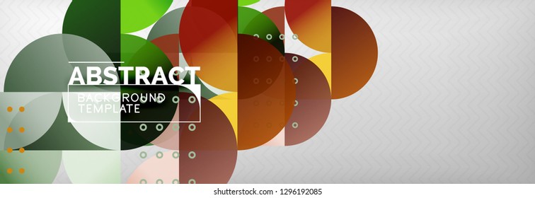 Kreise und Halbkreise abstrakter Hintergrund, Kreis-Design Business-Vorlage. Vektorgrafik