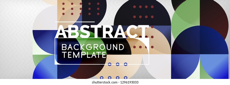 Kreise und Halbkreise abstrakter Hintergrund, Kreis-Design Business-Vorlage. Vektorgrafik